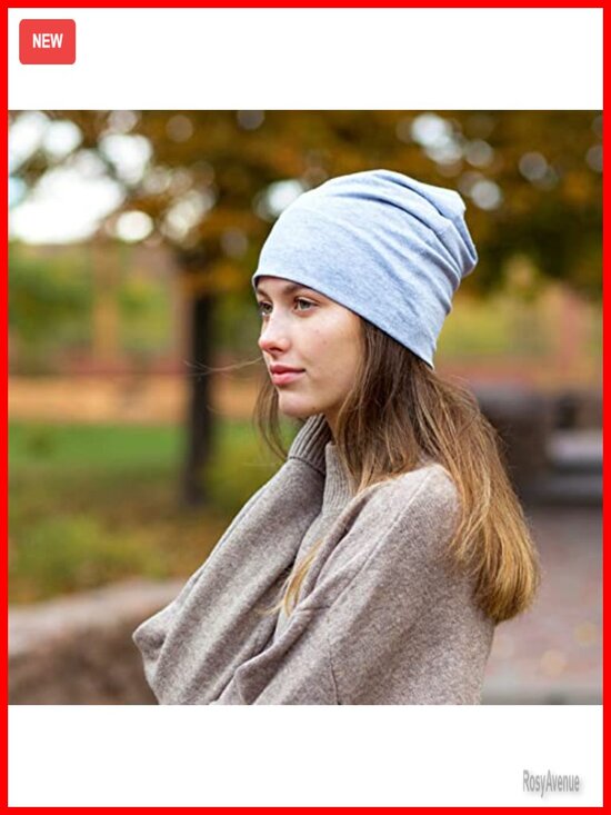 Bamboo Fabric Slouchy Beanie Hats for Men Women Lightweight Skull Caps main image 5